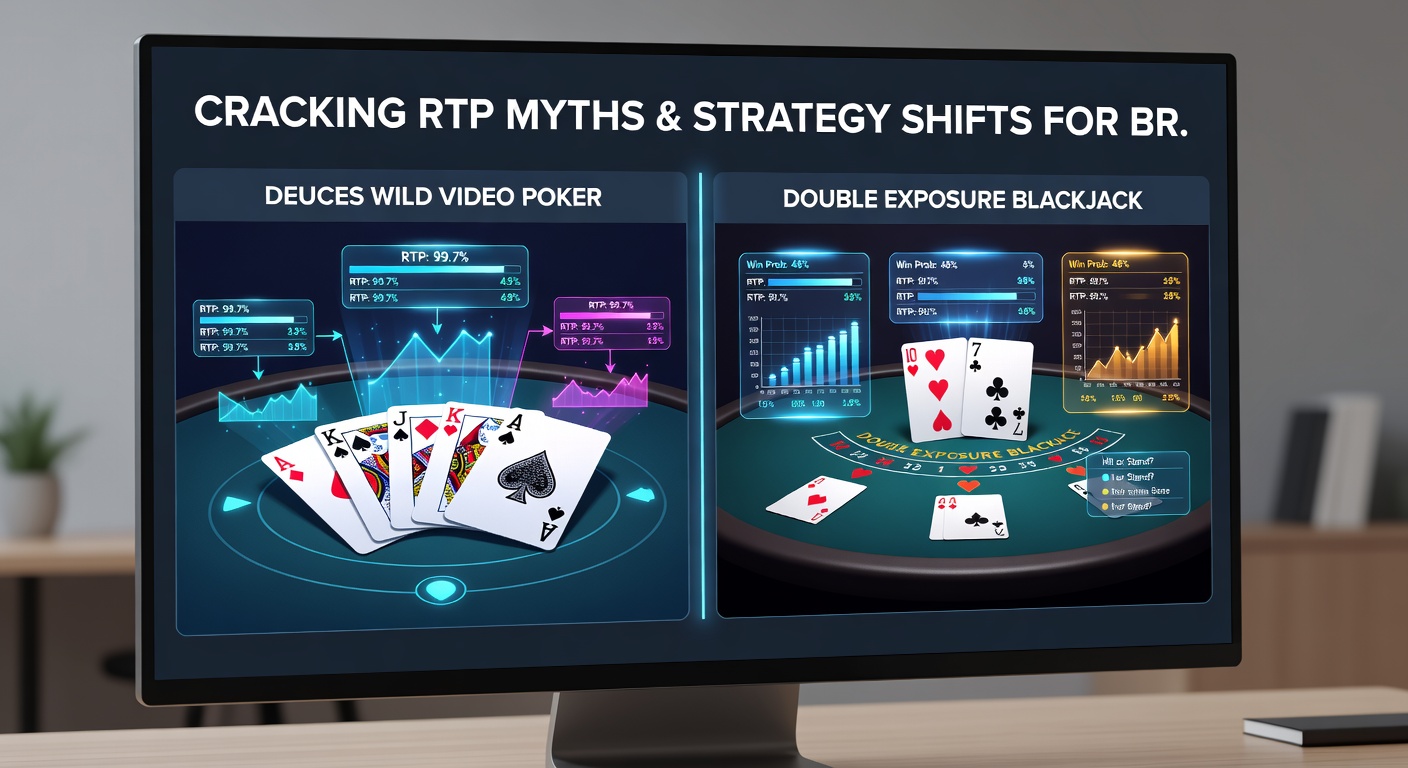Close-up of a Double Exposure Blackjack table layout, with both dealer cards face up and player options highlighted for strategy decisions