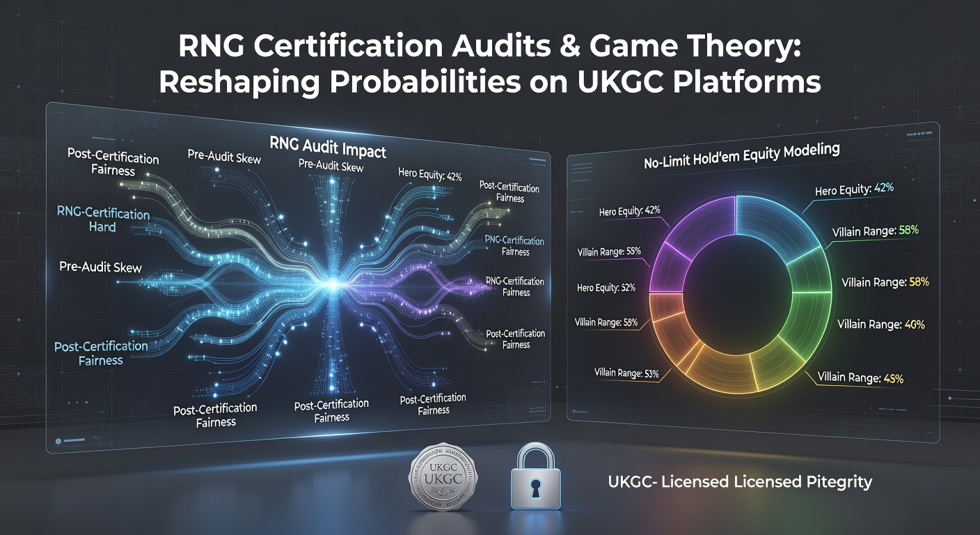 RNG certification process for blackjack and poker platforms showing audit documentation and probability charts
