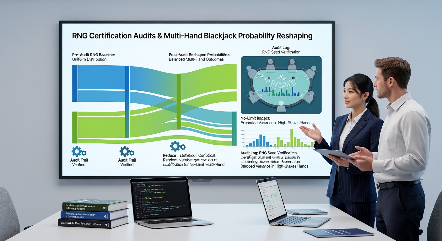 Equity modeling interface displaying no-limit hold'em simulations integrated with certified RNG parameters