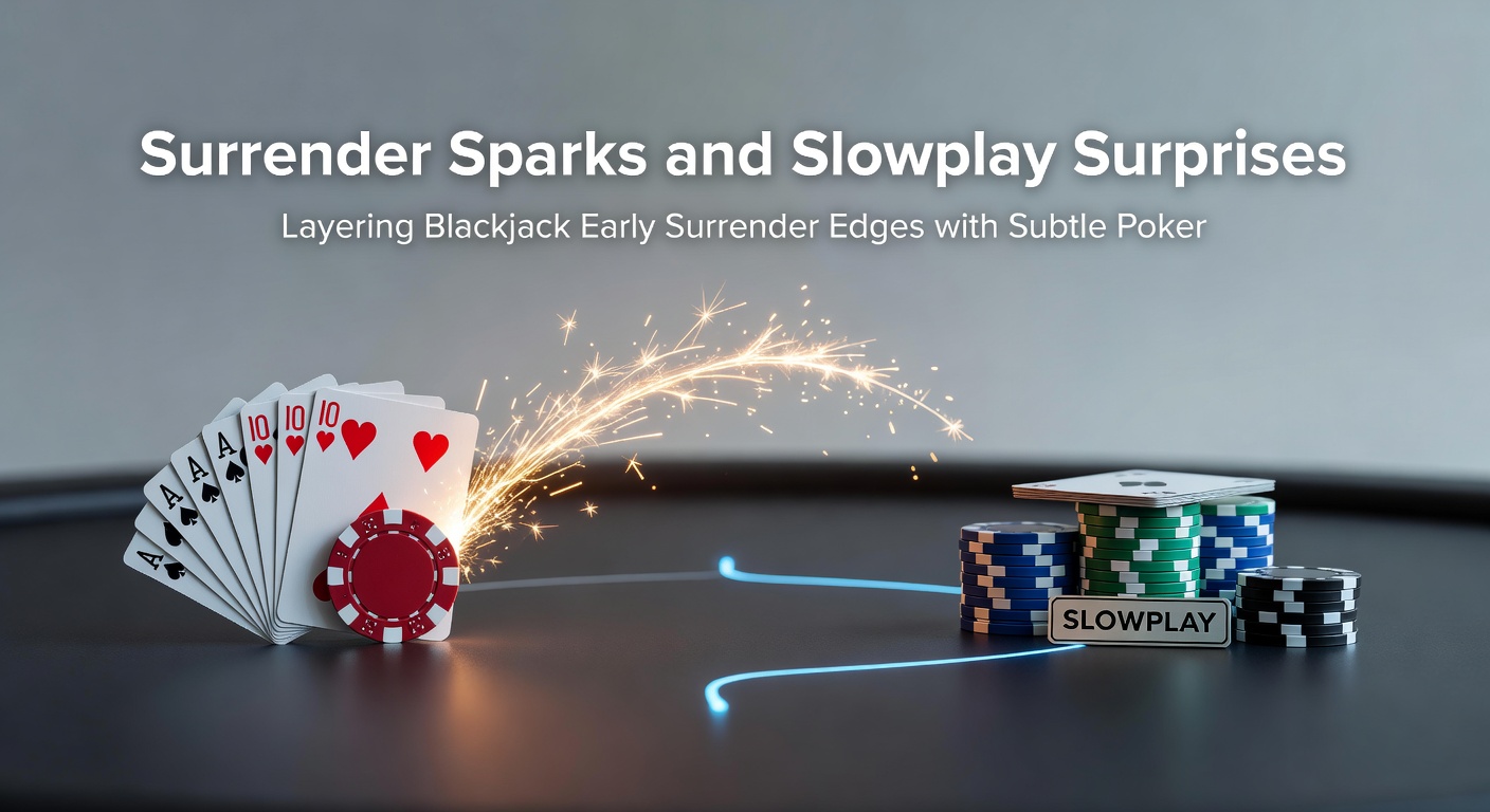 Screenshot collage of boutique UK online casino lobbies displaying blackjack surrender buttons and poker slowplay hands in action